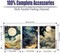 3 Pack Large Diamond Art Painting Kits for Adult Beginners, 5D Large Moon Diamond Painting Kit, DIY Full Drill Large Diamond Art Crafts Kits for Home Wall Decor Gift(11.8x15.7inch)